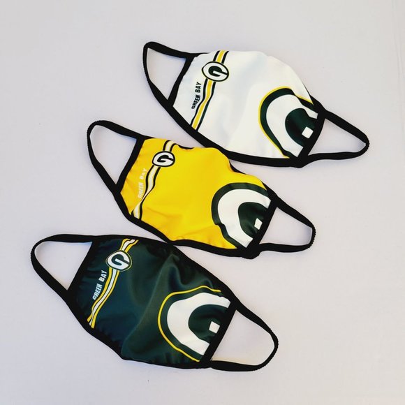 Accessories | Green Bay Packers 3 Pack Football Team Adults Logo Face ...